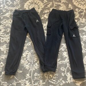 Set Of 2 Black Jordan Joggers- Boys XL